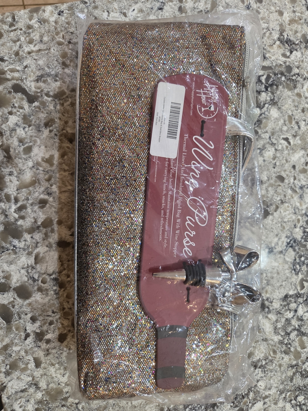 Glitter Multi-Tone Wristlet Crossbody Bag - Unbranded